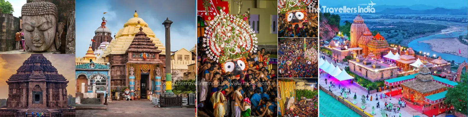 Odisha Temple Tour Packages – Pilgrimage Tours in Odisha covering Jagannath Puri Temple, Konark Sun Temple, Buddhist sites, Rath Yatra festival, and heritage shrines
