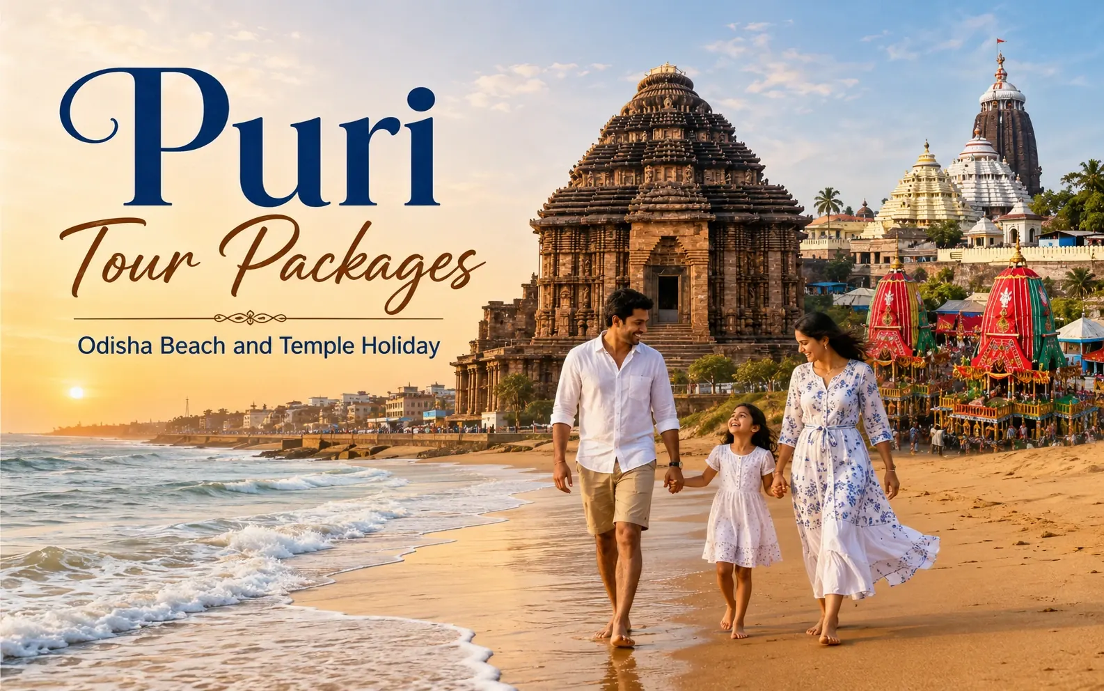 Puri Tour Packages – Explore the Best Odisha Beach & Temple Holidays 2026 1 Puri Tour Packages – Jagannath Temple, Konark Sun Temple & Chilika Lake Sightseeing